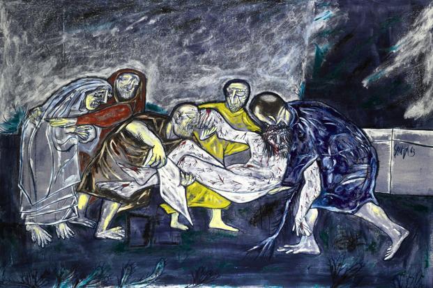 Contemporary Nativity Scene Painting At Paintingvalley Explore