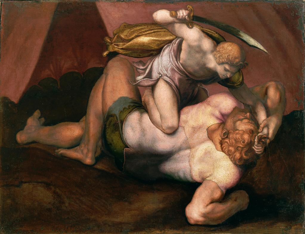 David And Goliath Michelangelo Painting At Paintingvalley Explore