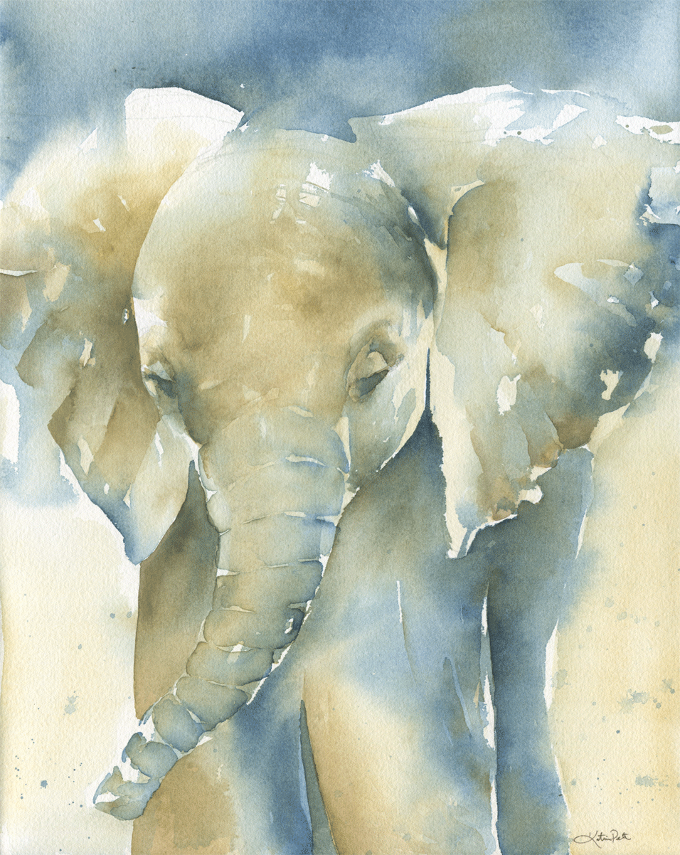 Elephant Watercolor Painting At Paintingvalley Explore Collection