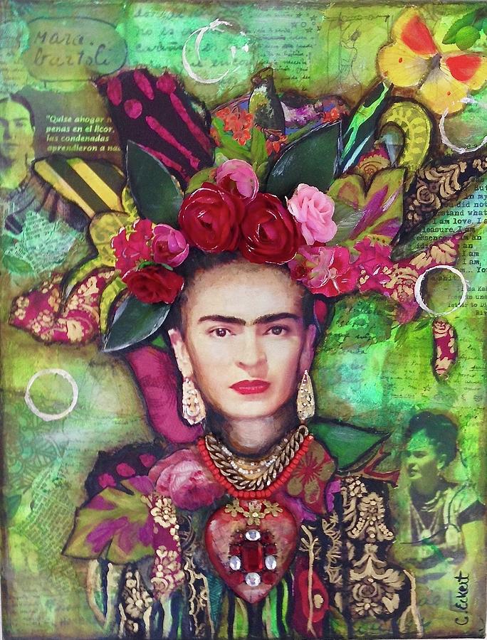 Frida Kahlo Flower Painting At Paintingvalley Explore Collection