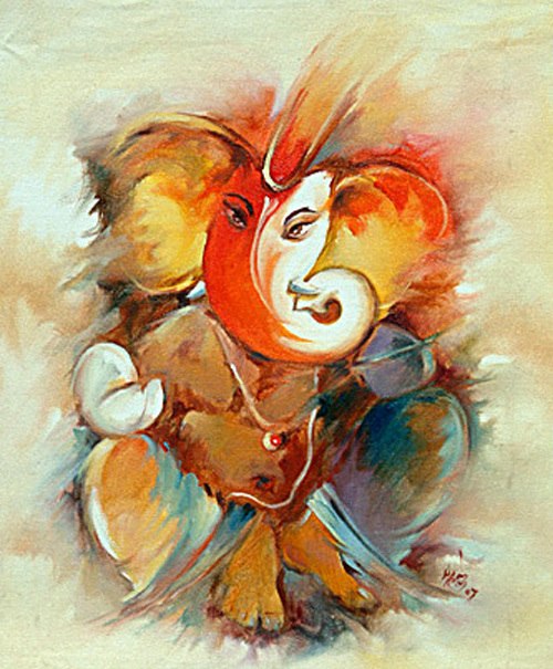 Ganesh Oil Painting At PaintingValley Explore Collection Of