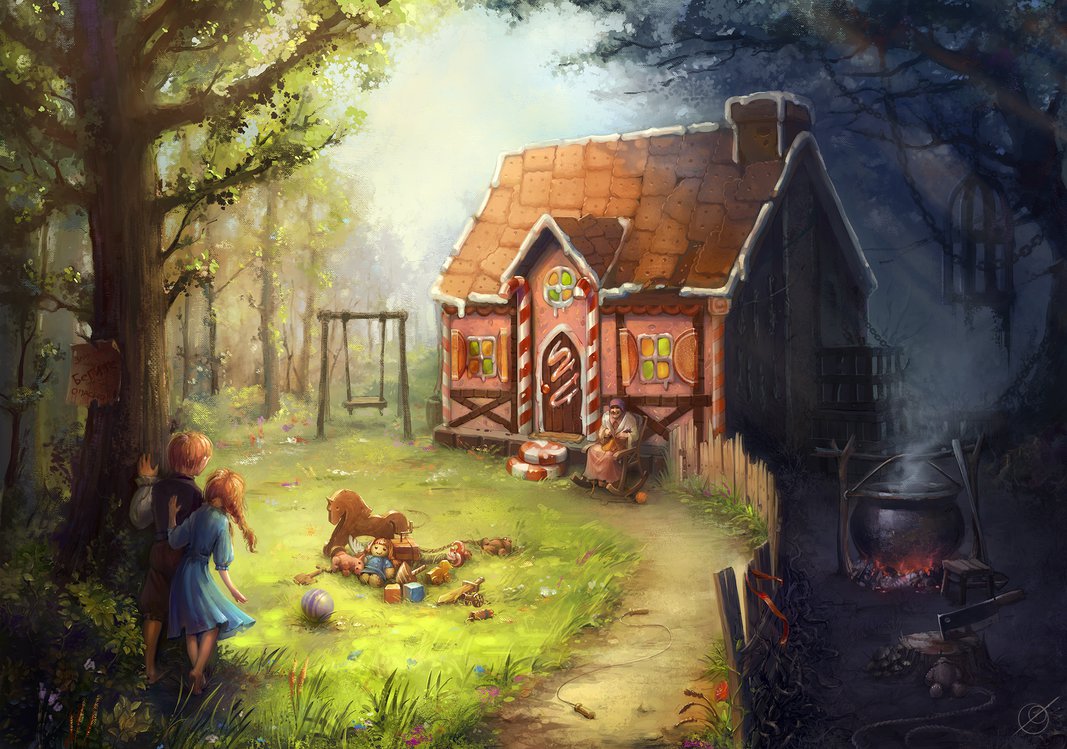 Hansel And Gretel Painting At Paintingvalley Explore Collection