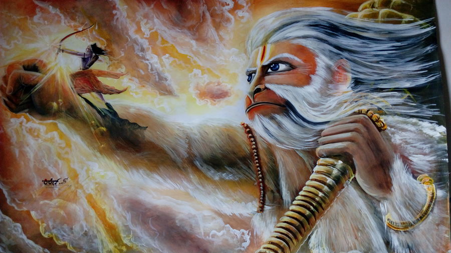 Hanuman Painting At PaintingValley Explore Collection Of Hanuman