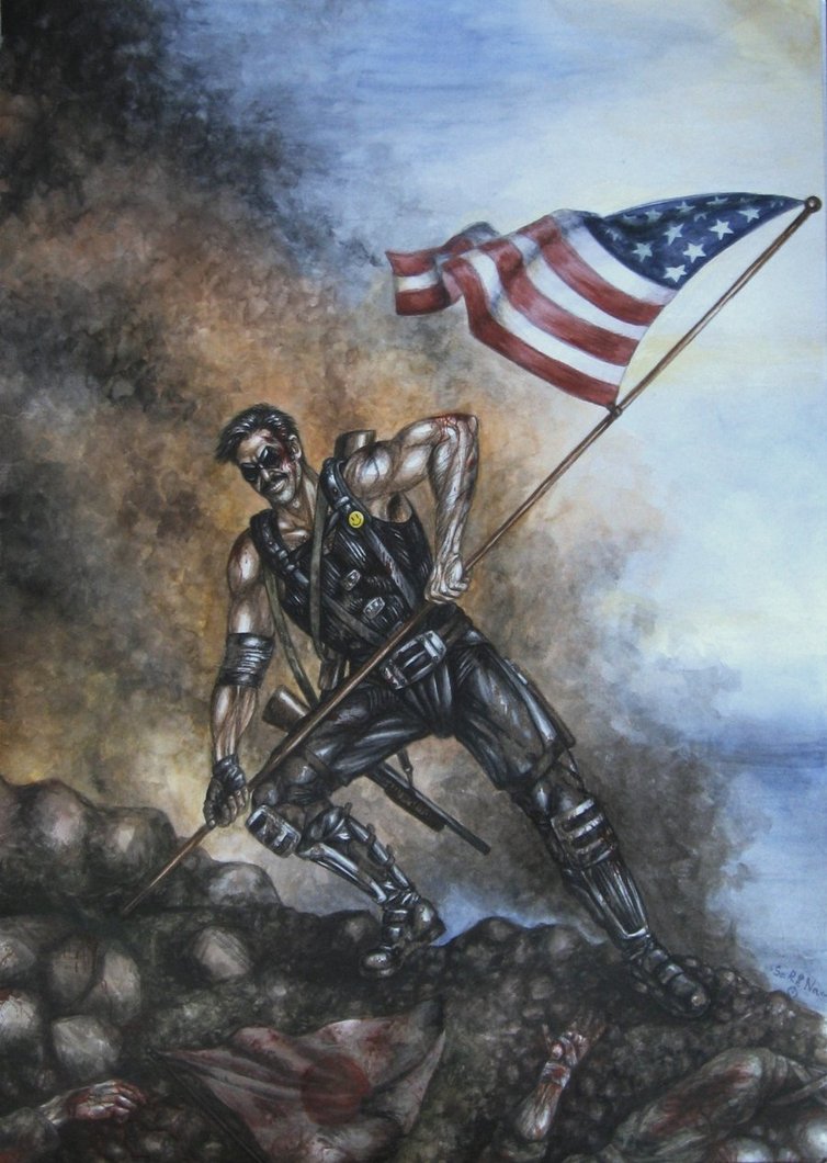 Iwo Jima Flag Raising Painting At Paintingvalley Explore