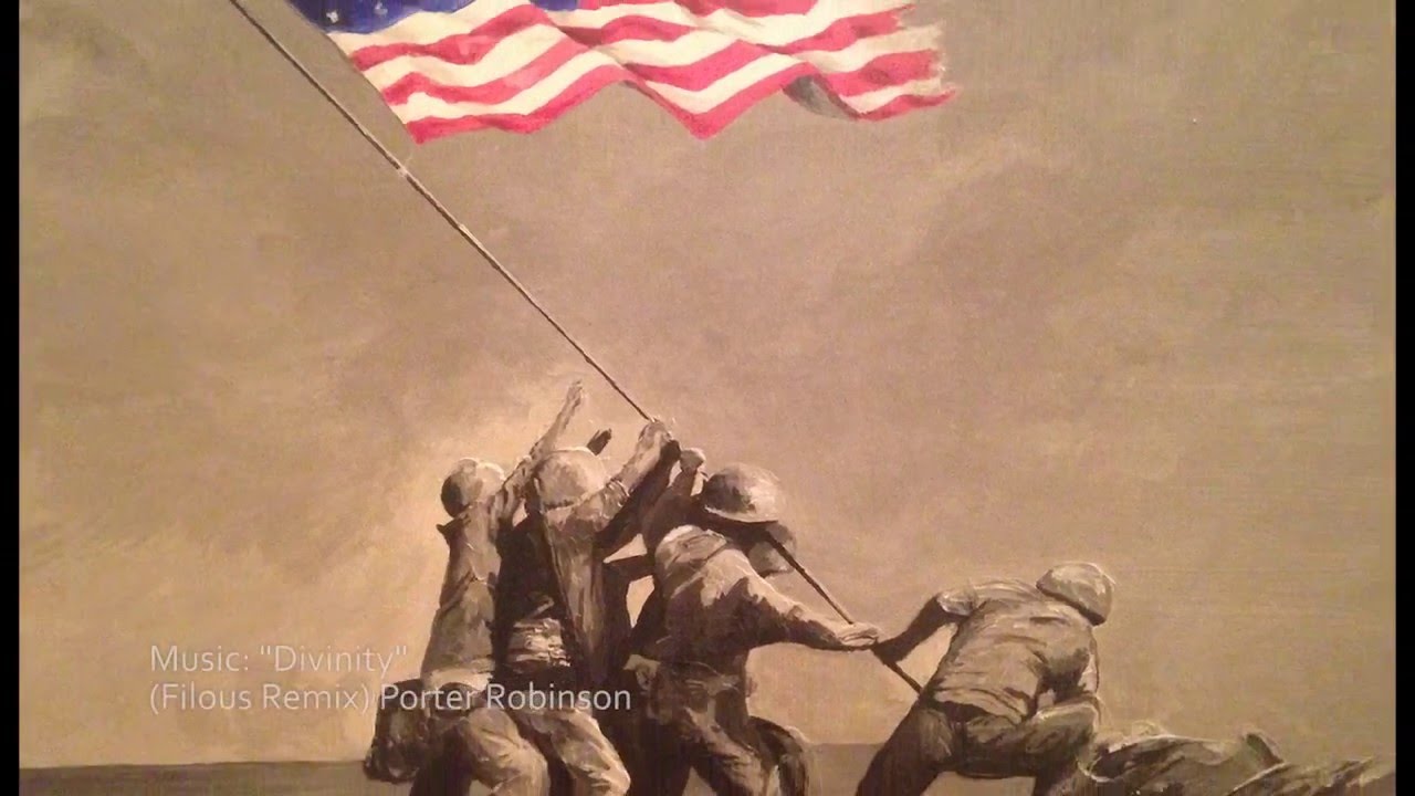 Iwo Jima Flag Raising Painting At Paintingvalley Explore