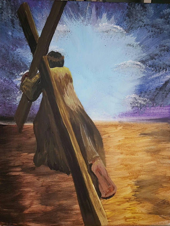 Stations Of The Cross Painting At Paintingvalley Explore