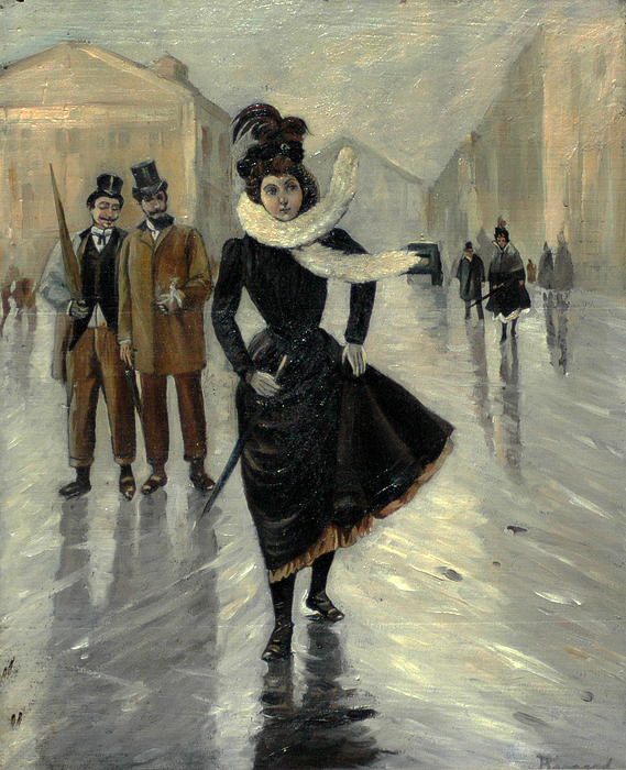 Lady In The Rain Painting At PaintingValley Explore Collection Of