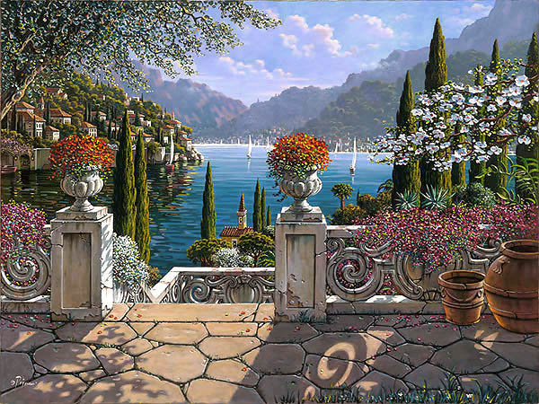 Lake Como Painting At Paintingvalley Explore Collection Of Lake