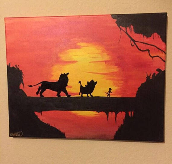 Lion King Painting At Paintingvalley Explore Collection Of Lion