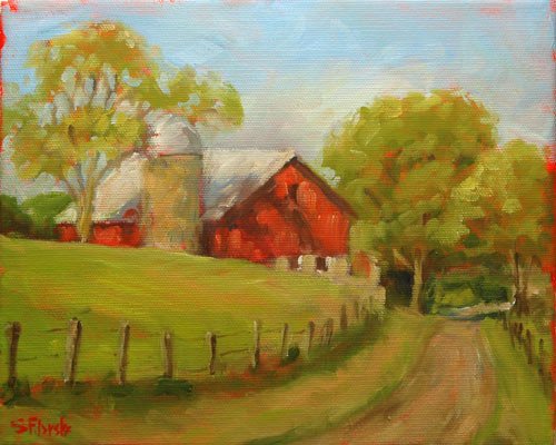 Oil Painting Of Barns At PaintingValley Explore Collection Of Oil