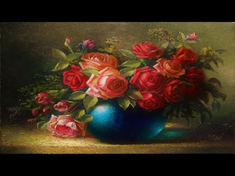 Painting Of Roses In A Vase At Paintingvalley Explore Collection