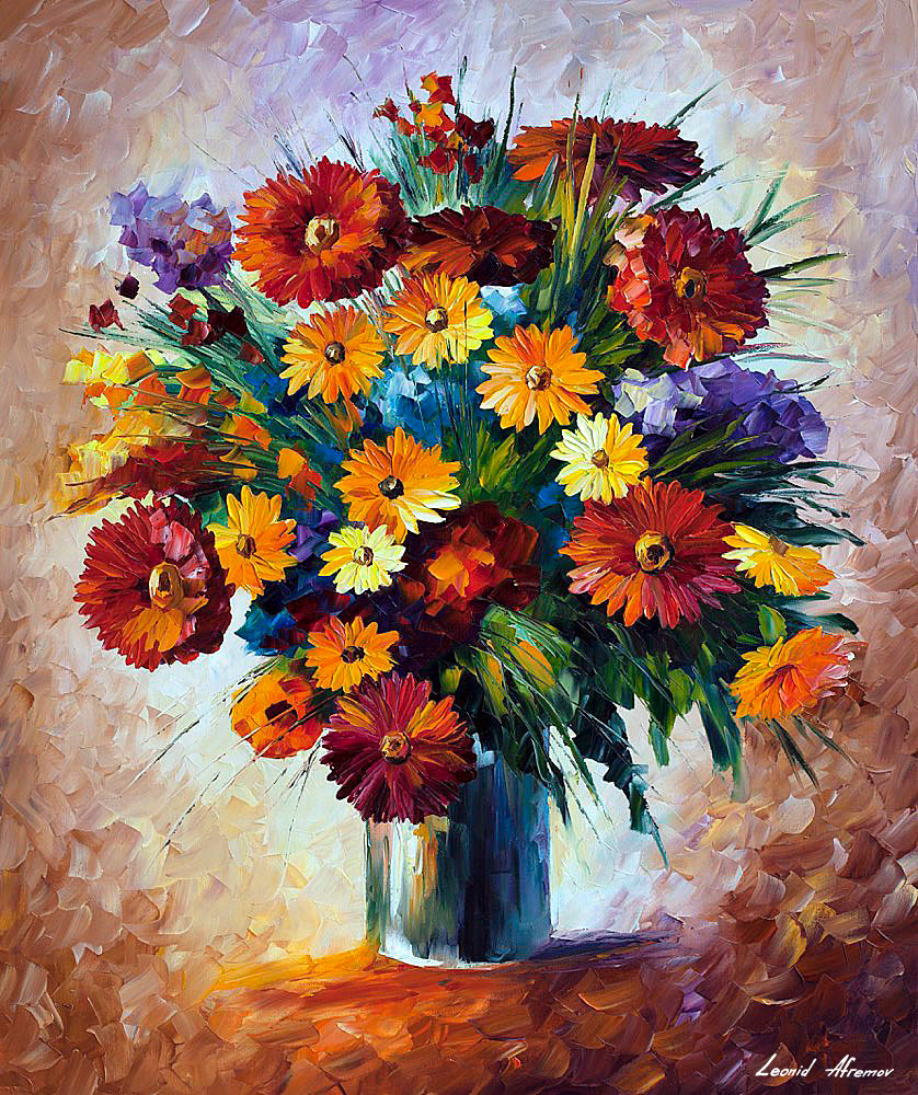 Palette Knife Painting Flowers At Paintingvalley Explore