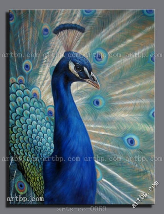 Peacock Oil Painting On Canvas At Paintingvalley Explore