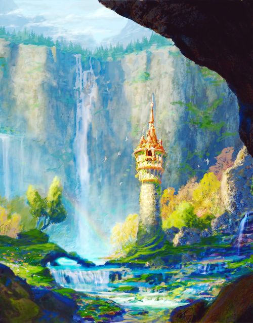 Rapunzel Tower Painting At Paintingvalley Explore Collection Of