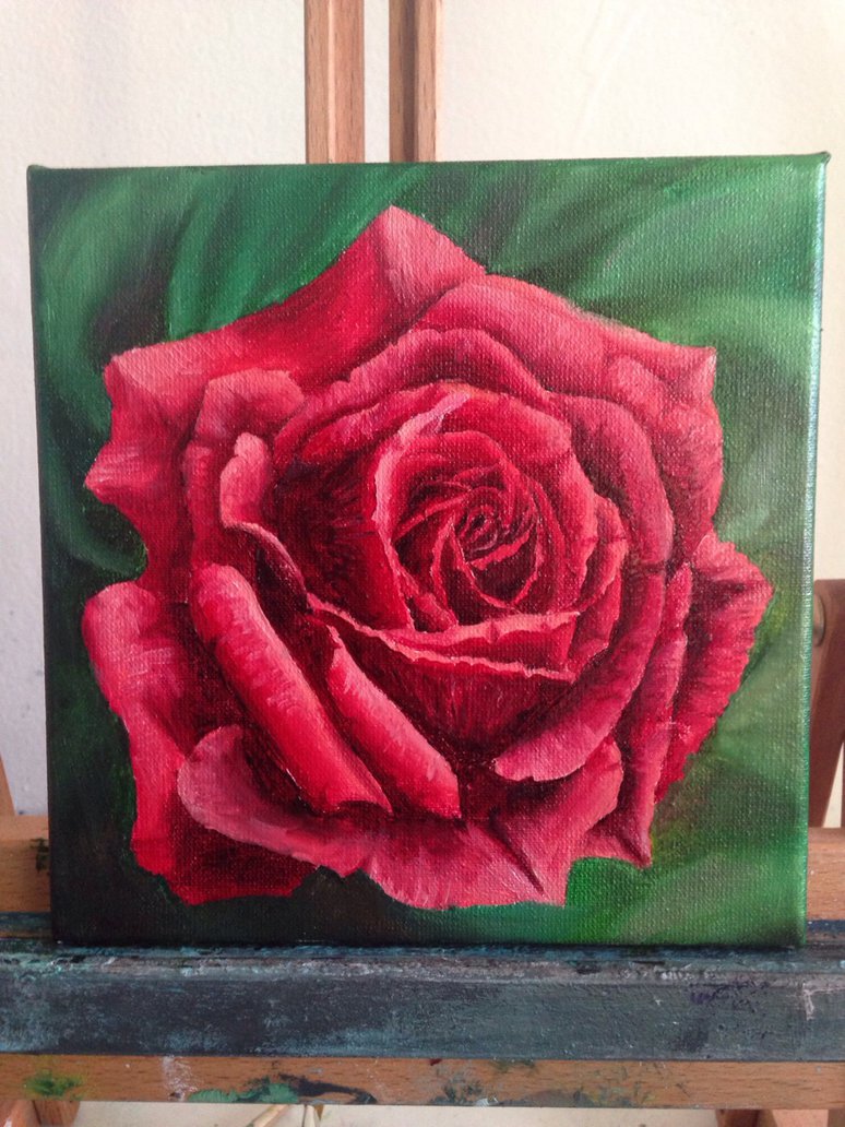 Realistic Rose Painting At Paintingvalley Explore Collection Of