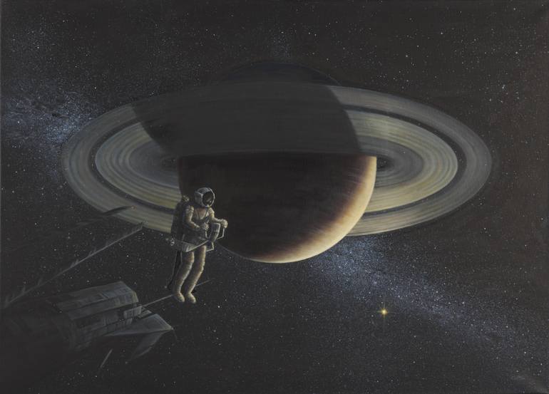 Saturn Painting At Paintingvalley Explore Collection Of Saturn