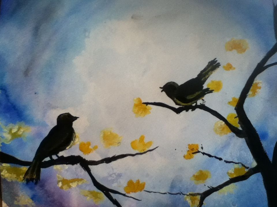 Simple Bird Painting At Paintingvalley Explore Collection Of