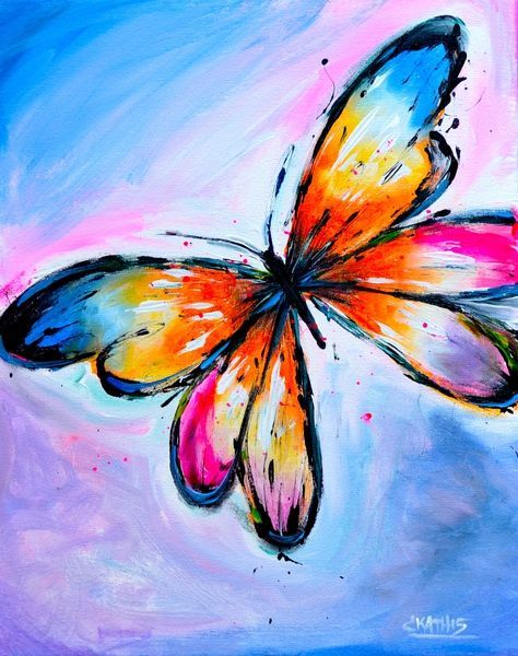 Simple Butterfly Painting At PaintingValley Explore Collection Of