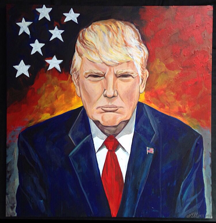 Trump Portrait Painting At Paintingvalley Explore Collection Of