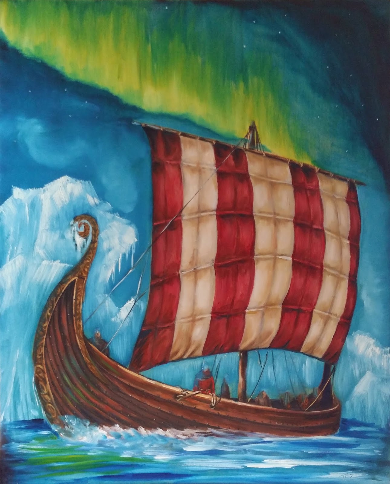 Viking Ship Painting At PaintingValley Explore Collection Of