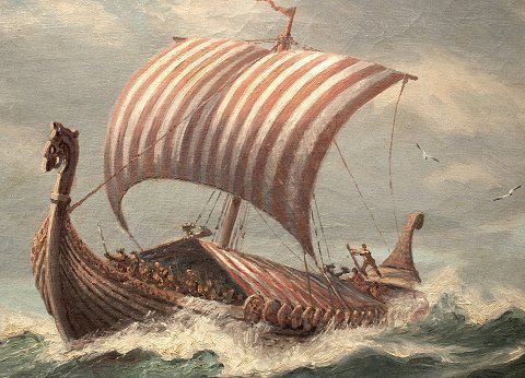 Viking Ship Painting At Paintingvalley Explore Collection Of