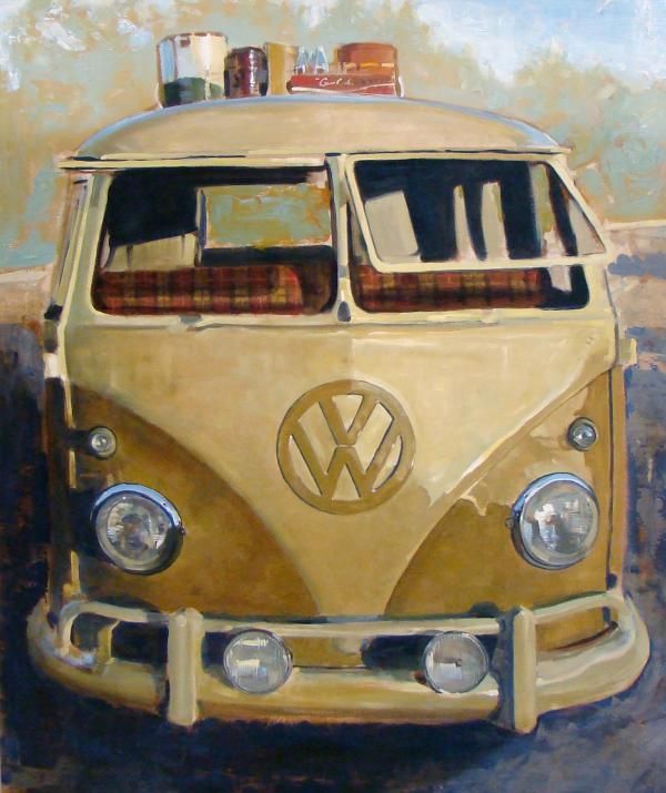 Vw Bus Painting At Paintingvalley Explore Collection Of Vw Bus