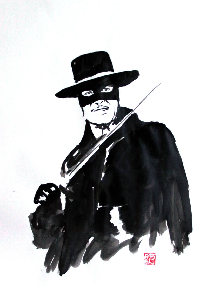 Zorro Painting At Paintingvalley Explore Collection Of Zorro Painting