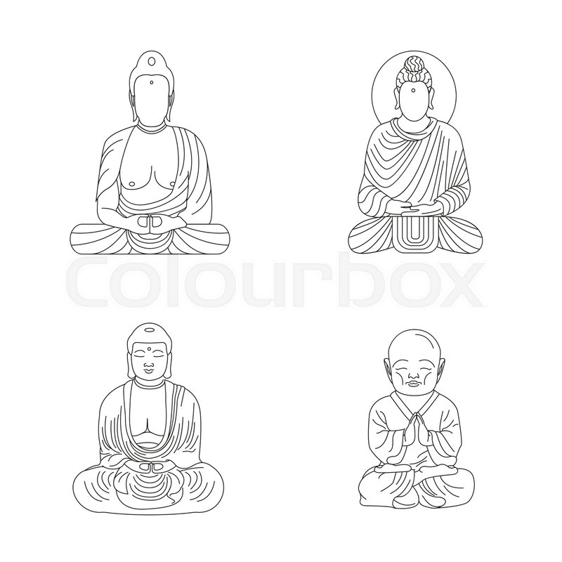 Buddha Outline Sketch At Paintingvalley Explore Collection Of