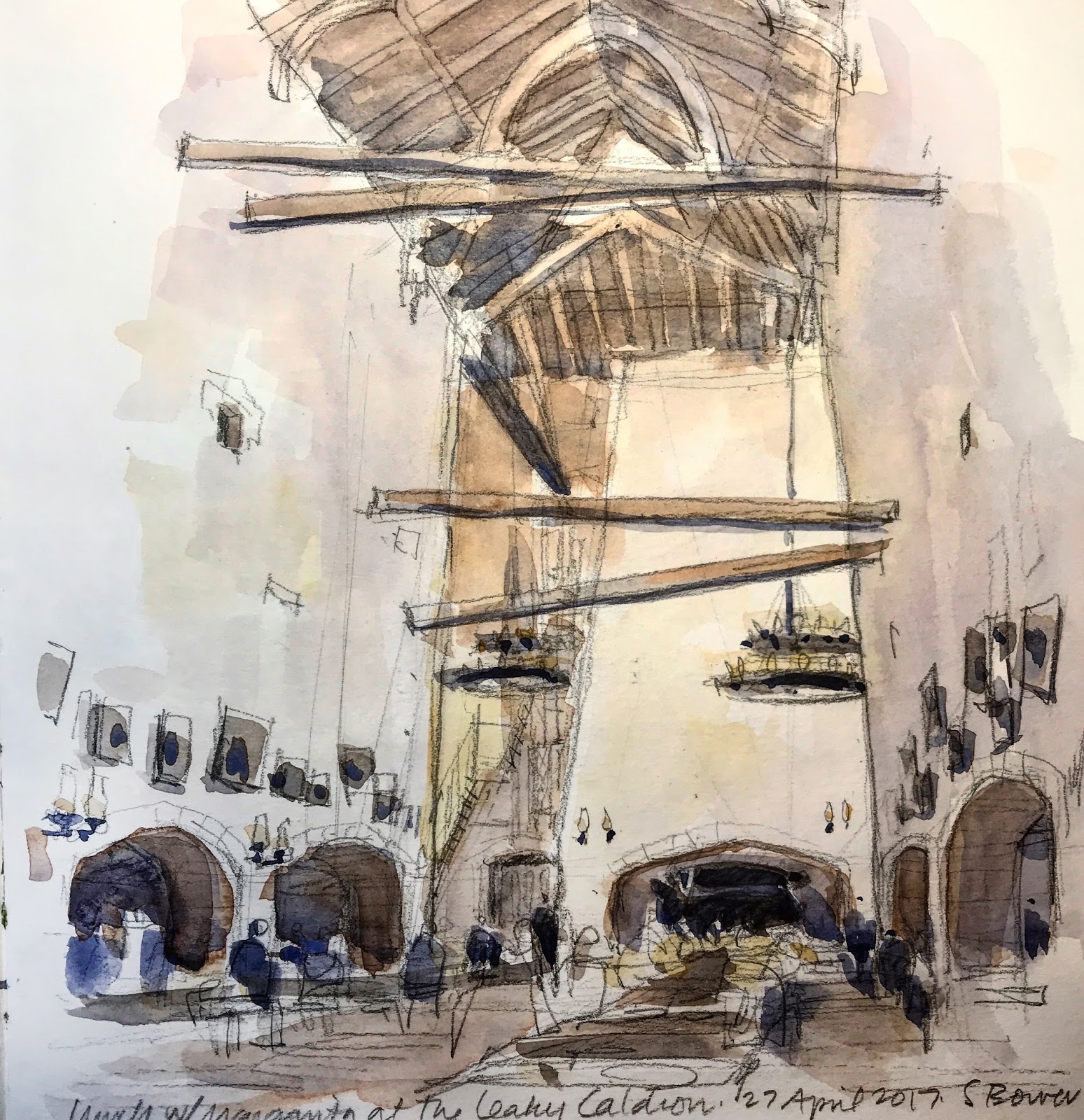 Diagon Alley Sketch At Paintingvalley Explore Collection Of