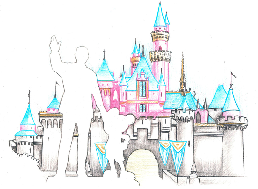 Disney World Castle Sketch At PaintingValley Explore Collection