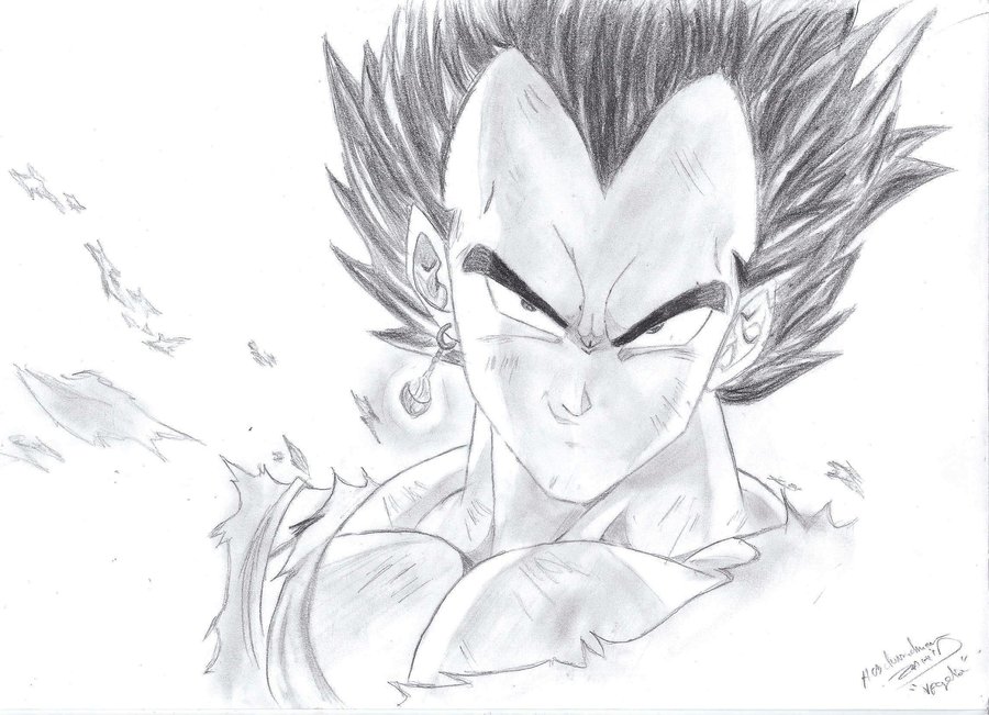 Dragon Ball Z Vegeta Sketch At PaintingValley Explore Collection