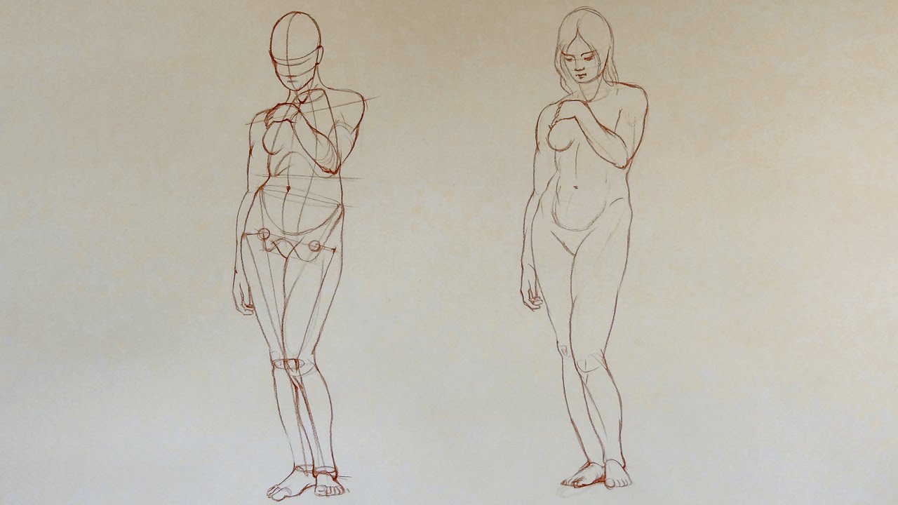 Женщина дает урок женской анатомии на своем примере