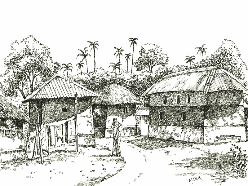 Indian Village Sketch At Paintingvalley Explore Collection Of