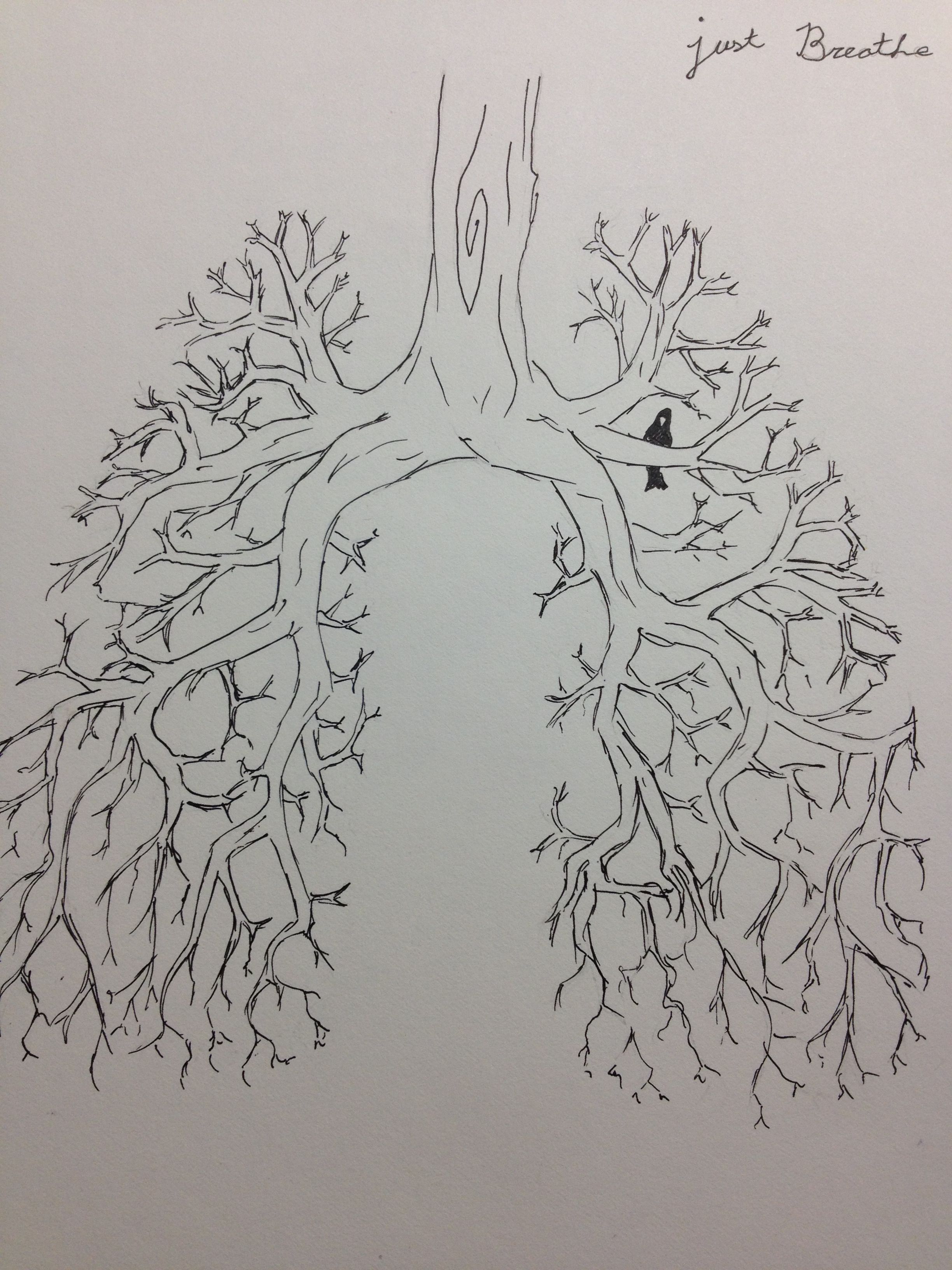 Lungs Sketch At PaintingValley Explore Collection Of Lungs Sketch