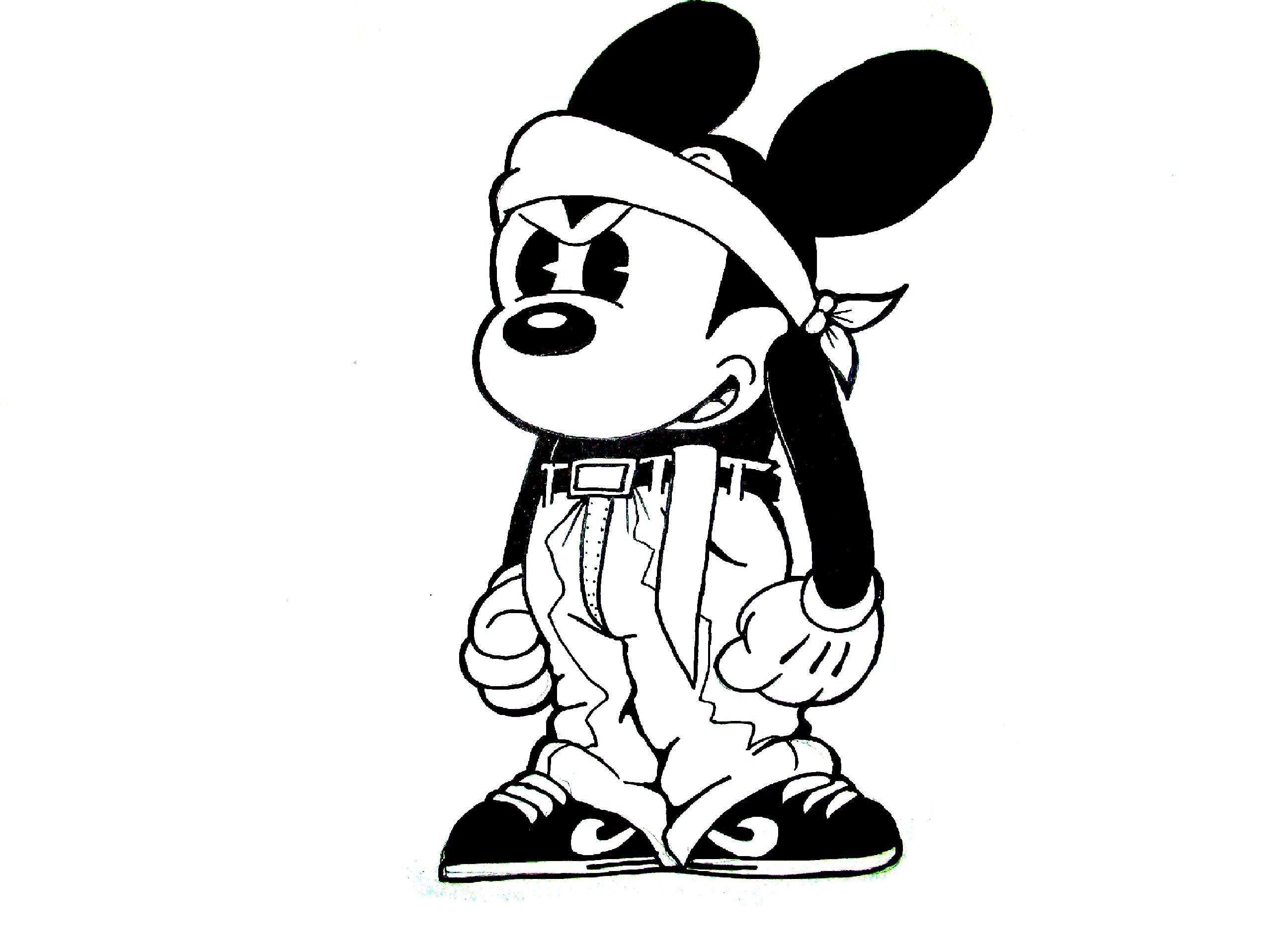 Mickey mouse rapping image