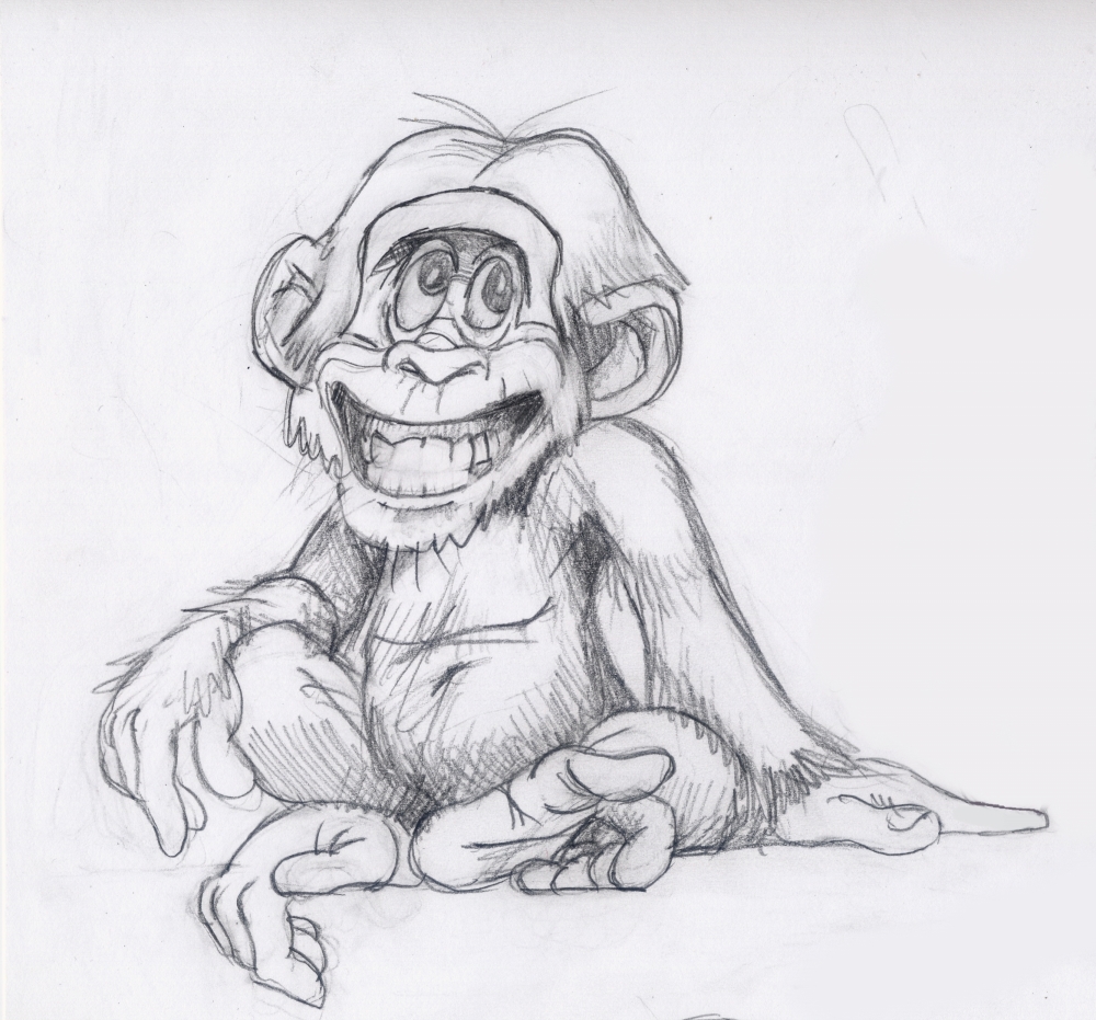 Monkey Sketch At PaintingValley Explore Collection Of Monkey Sketch