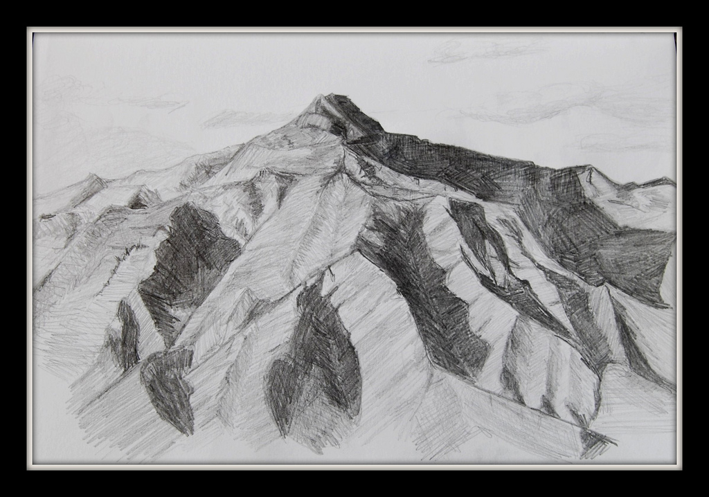 Mountain Pencil Sketch At Paintingvalley Explore Collection Of