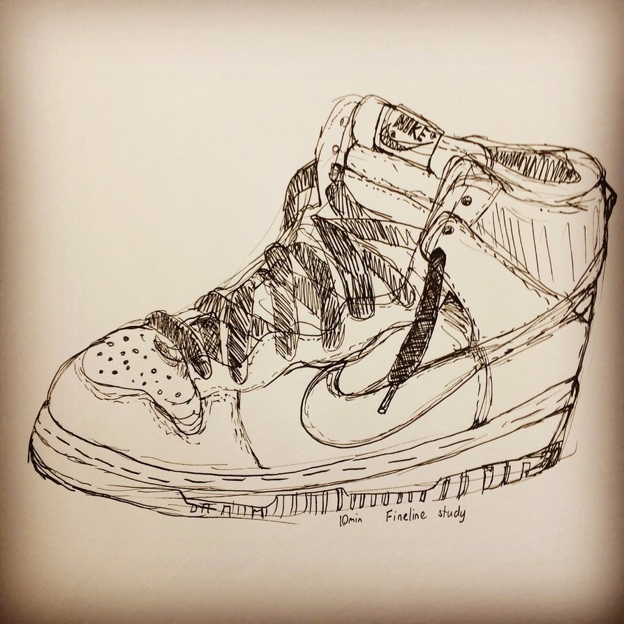 Nike Shoe Sketch At Paintingvalley Explore Collection Of Nike