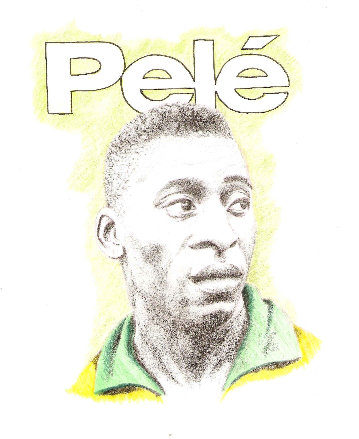 Pele Sketch At Paintingvalley Explore Collection Of Pele Sketch