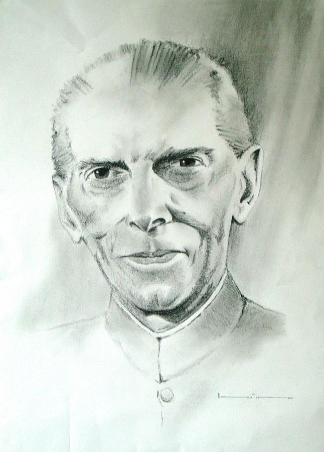 Quaid E Azam Sketch At Paintingvalley Explore Collection Of Quaid