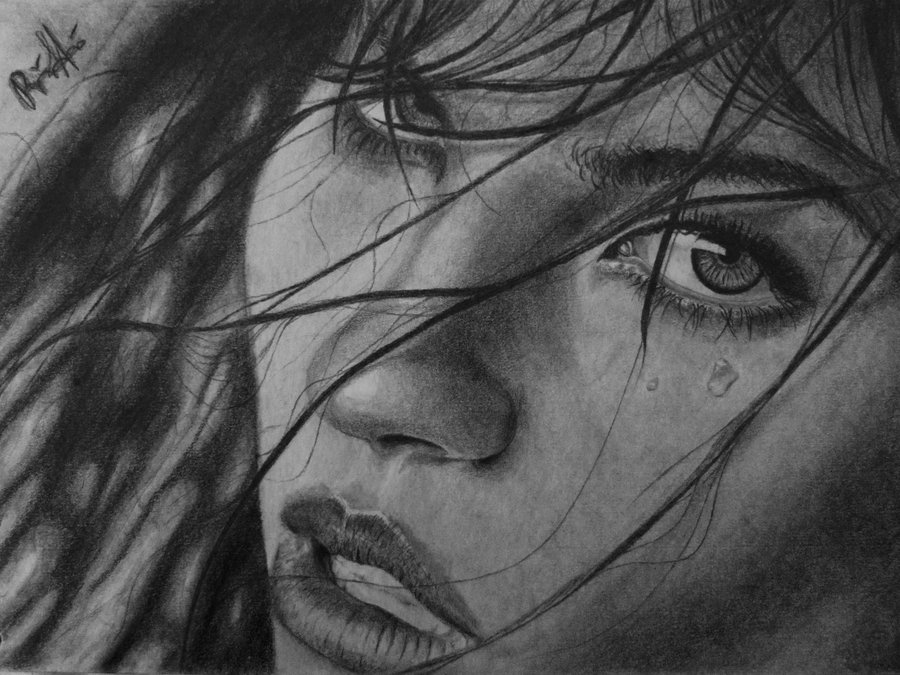 Sad Woman Sketch At Paintingvalley Explore Collection Of Sad