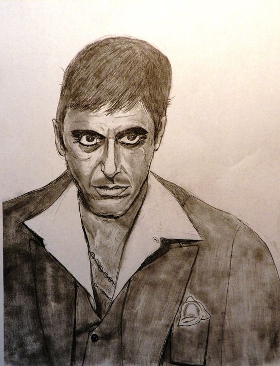 Scarface Sketch At PaintingValley Explore Collection Of Scarface