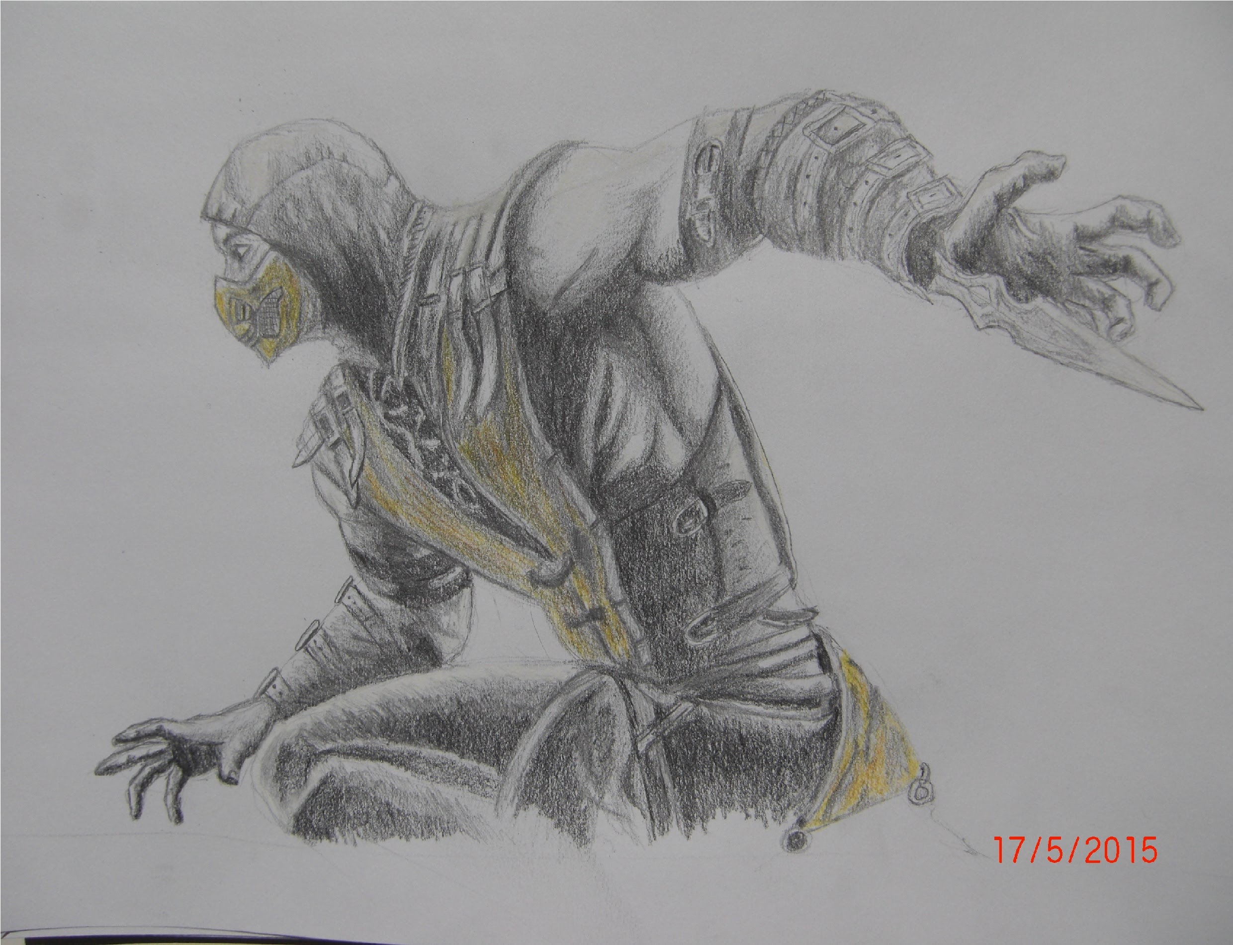 Scorpion Mortal Kombat Sketch At Paintingvalley Explore
