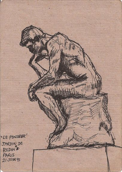 The Thinker Sketch At PaintingValley Explore Collection Of The