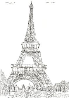 Tour Eiffel Sketch At PaintingValley Explore Collection Of Tour