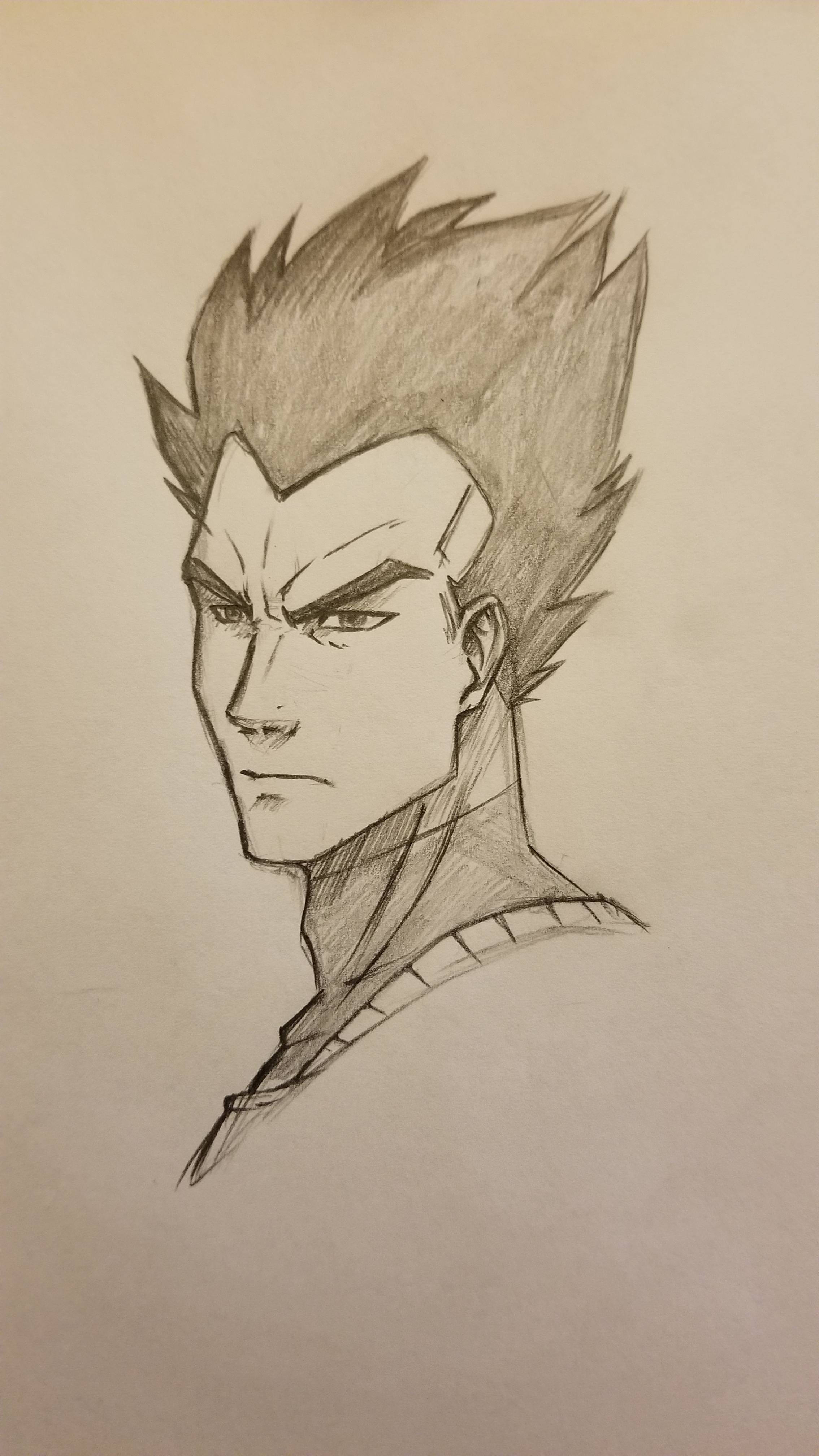 Vegeta Sketch At Paintingvalley Explore Collection Of Vegeta Sketch