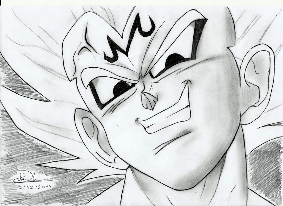 Vegeta Sketch At Paintingvalley Explore Collection Of Vegeta Sketch