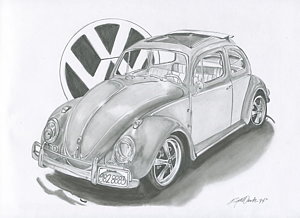 Vw Beetle Sketch At Paintingvalley Explore Collection Of Vw