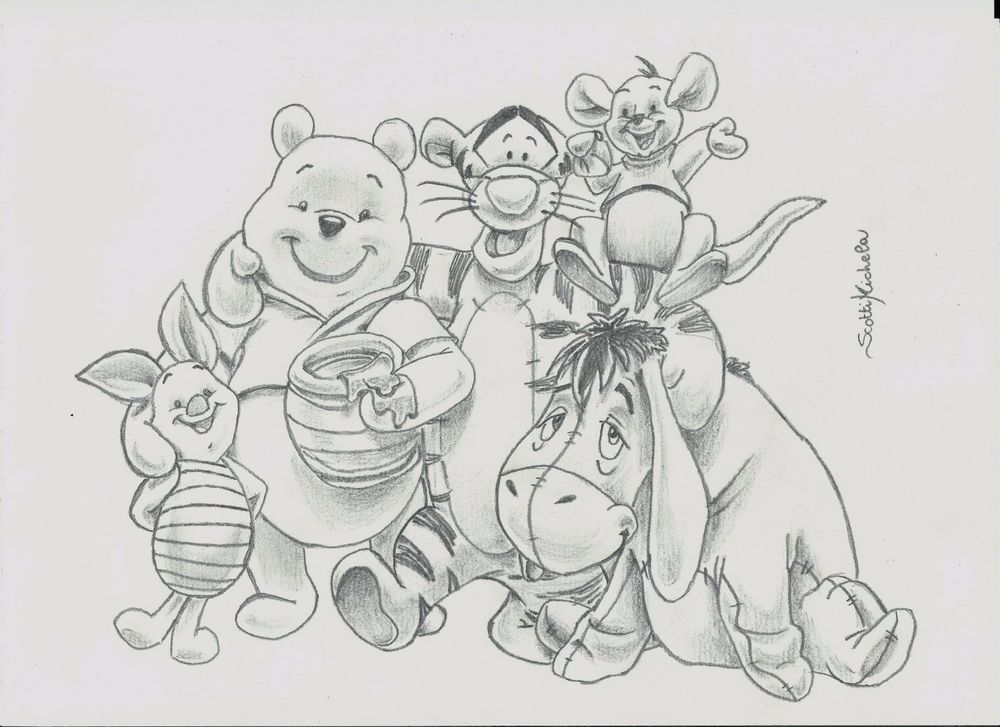 Winnie The Pooh Sketch At Paintingvalley Explore Collection Of