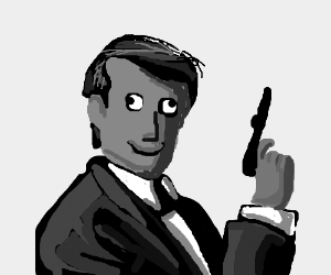 300x250 derp james bond drawing - 007 Drawing